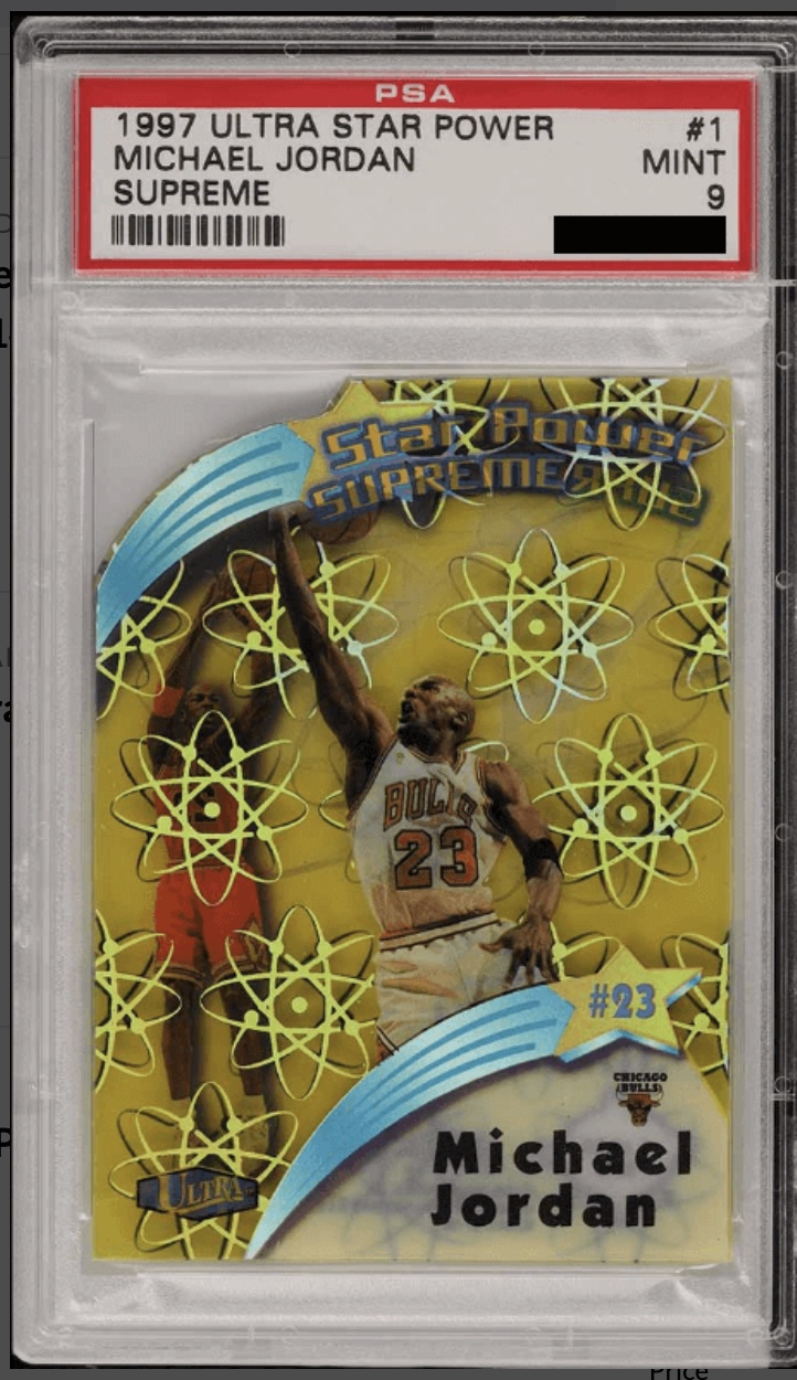 1997 Ultra Star Power MICHAEL JORDAN #1 Supreme PSA 9